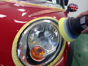 ヘッドライト磨き