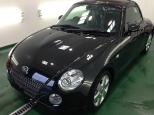 ダイハツ　コペン　ブラックメタリック　ボディガラスコーティング