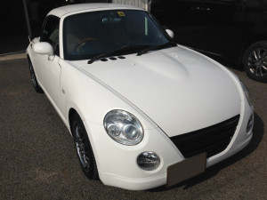 ダイハツ　コペン　ホワイト　ボディガラスコーティング