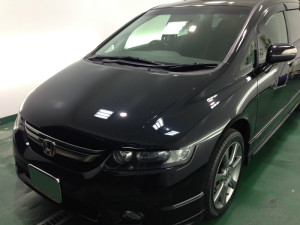 ホンダ　オデッセイ　ブラックメタリック　ボディガラスコーティング